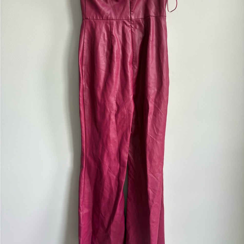 Hutch Strapless Jumpsuit FAUX LEATHER size 6 - Picture 6 of 7